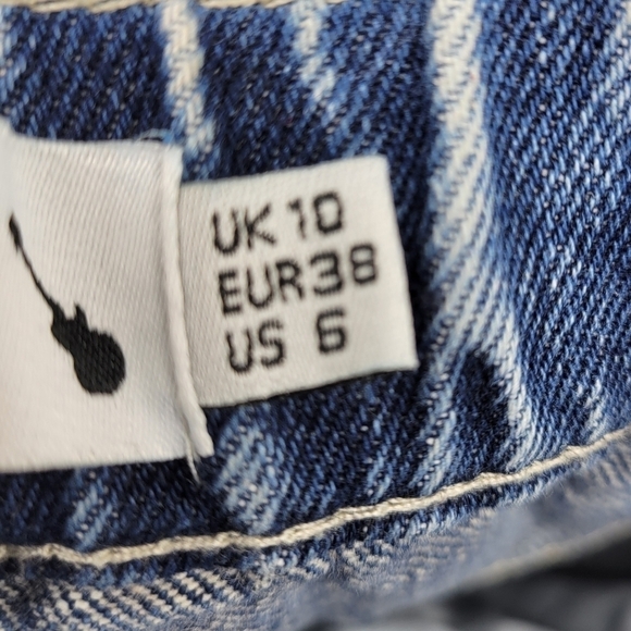 🖤 womens size 6 the rockn rev acid wash cropped high waist mom jeans - Picture 9 of 13